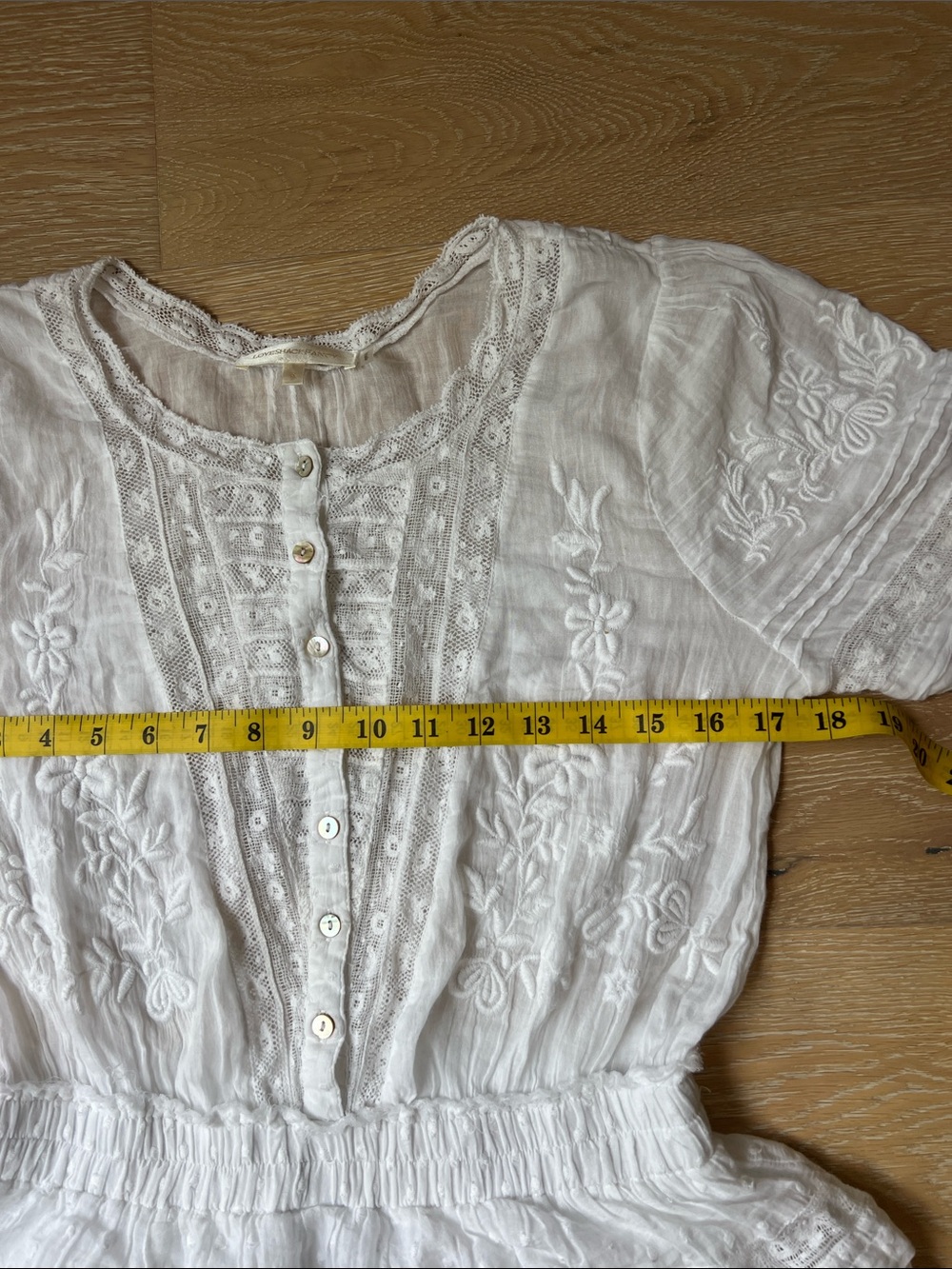 LoveShackFancy White Embroidered Ruffle Dress - Picture 7 of 16